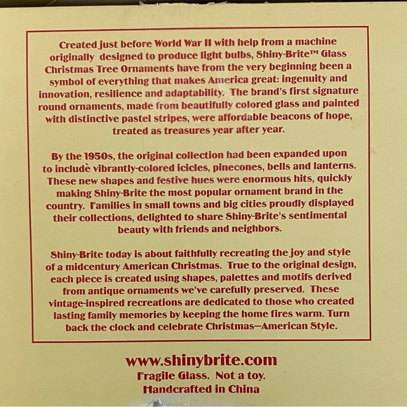 Christopher Radko Shiny Brite 12 Glass Ornaments 1940's Design Round, Gl… - Picture 5 of 5